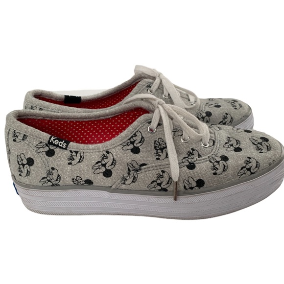 Keds Womens Triple Minnie Screen Print Jersey Fashion Sneaker - Picture 5 of 11